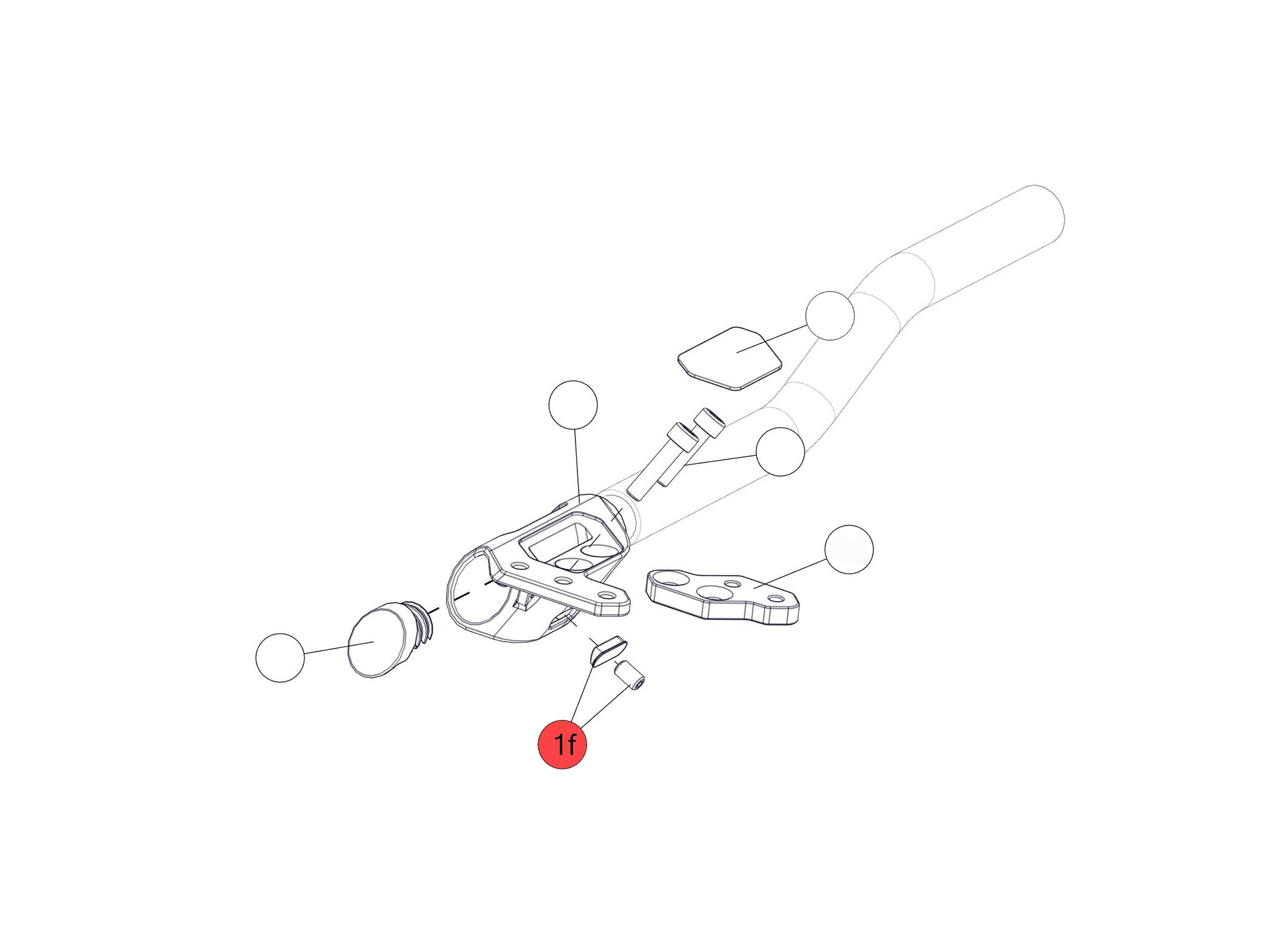 BMC Spare Parts | TM01 Extension Clamp BLACK