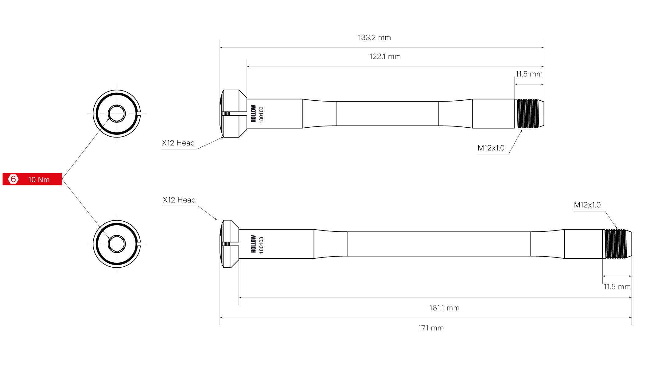 Thru Axle Kit - No 1