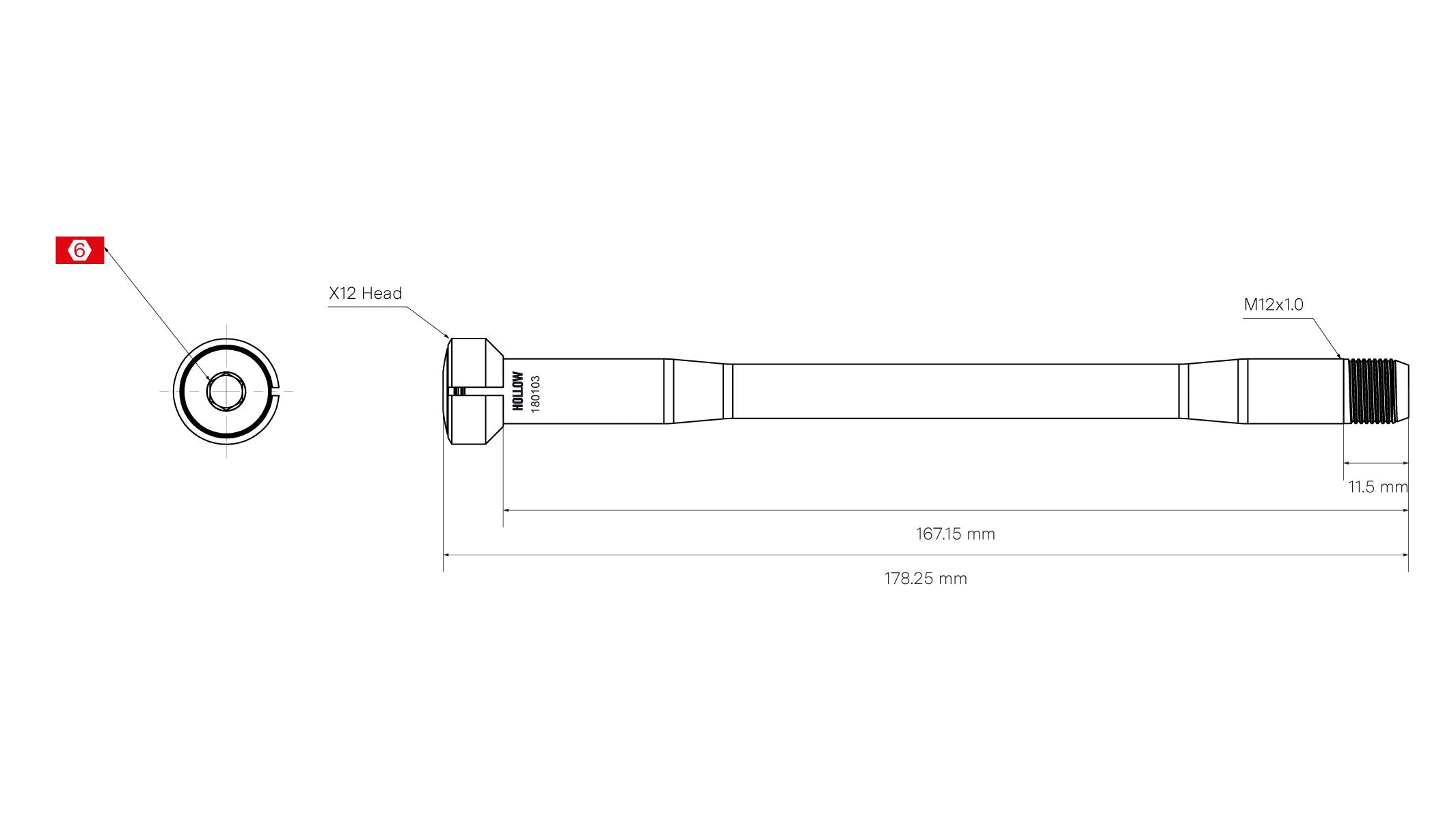 Thru Axle Kit - No 6